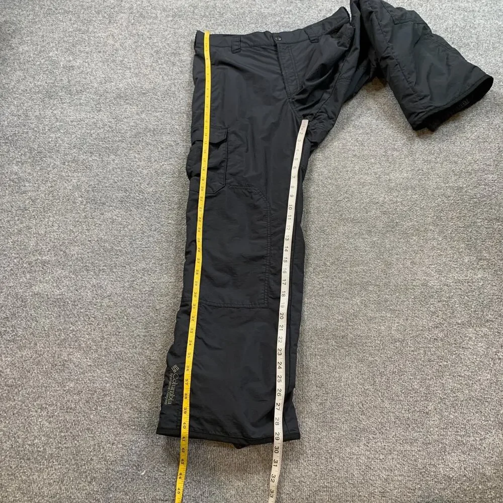 Columbia Snowboarding Pants Mens M Medium Black Nylon Inner Lined Ski Snow